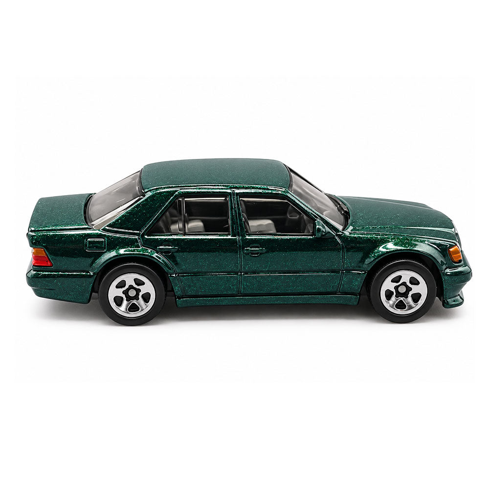 Hot Wheels Mercedes-Benz 500 E Dark Green Diecast Scale Model | Collectible 90's Luxury Sedan Car