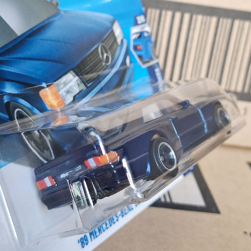 Hot Wheels 1989 Mercedes-Benz 560 SEC AMG Blue Coupe Die-Cast 1:64 Car Model