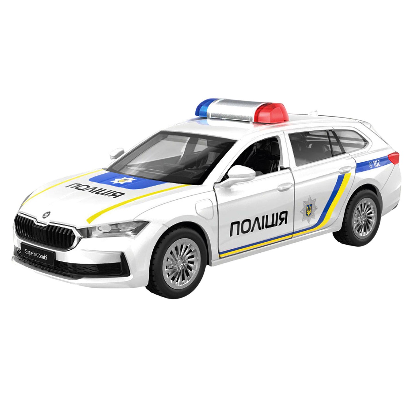 Skoda Superb Combi IV Ukrainian Police Diecast Scale 1:43 Model Car