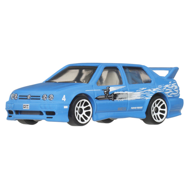 Hot Wheels Volkswagen Jetta MK3 Graphic Remix Fast & Furious Silver Series Blue 1:64 Diecast Model