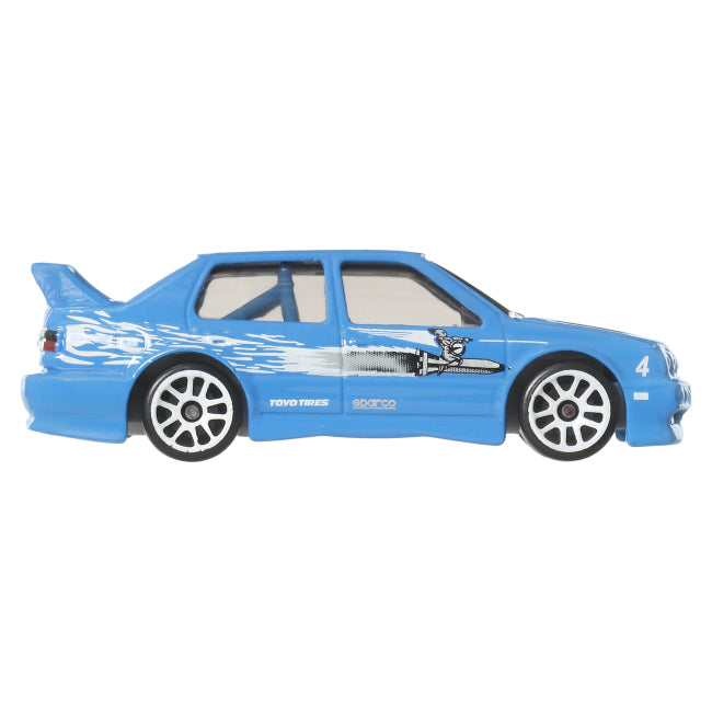 Hot Wheels Volkswagen Jetta MK3 Graphic Remix Fast & Furious Silver Series Blue 1:64 Diecast Model