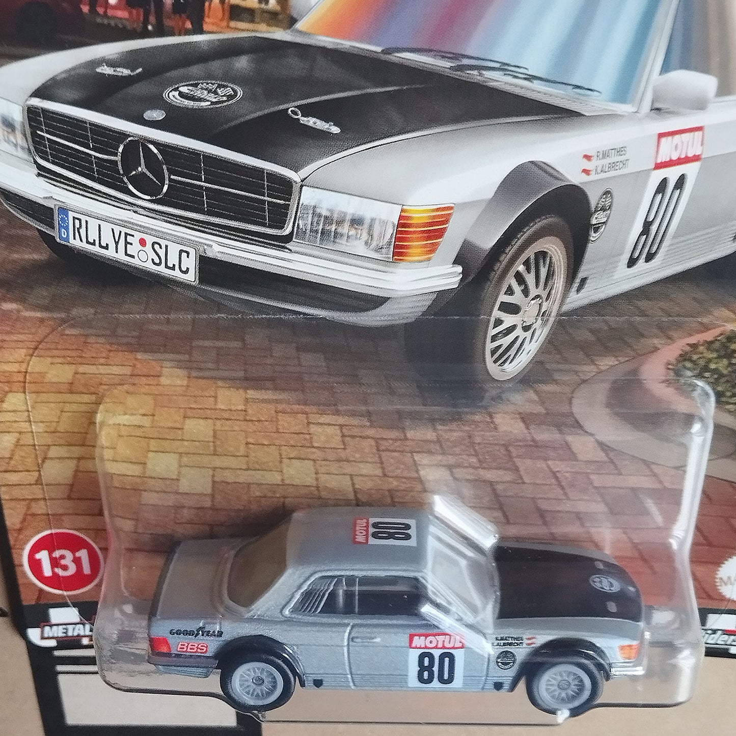 Premium Hot Wheels Boulevard 1980 Mercedes-Benz 500 SLC Rallye Die-Cast 1:64 Scale Model