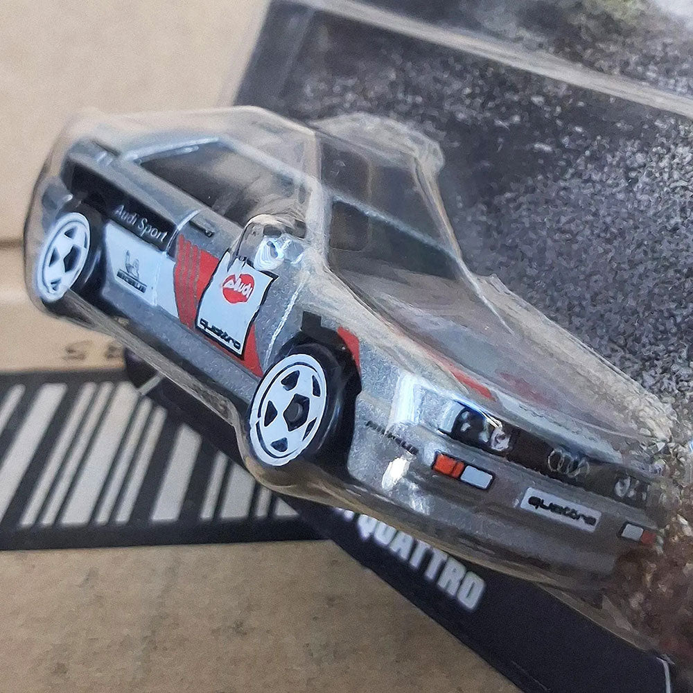 Hot Wheels 1987 Audi Quattro Silver Diecast Rally Race Car 1:64 Scale Model