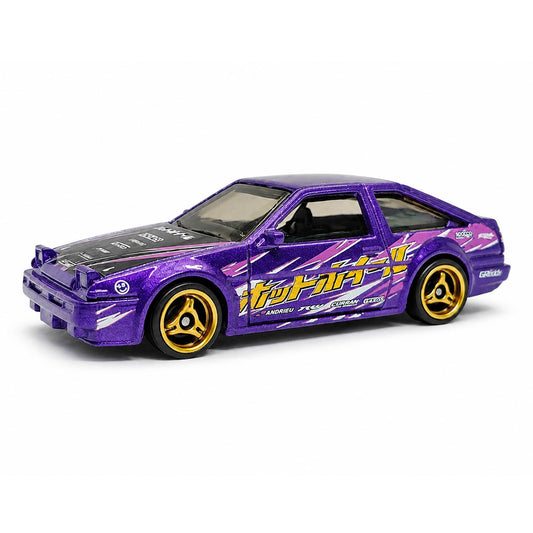 Hot Wheels Toyota AE86 Sprinter Trueno Purple 1:64 Scale Diecast JDM Car