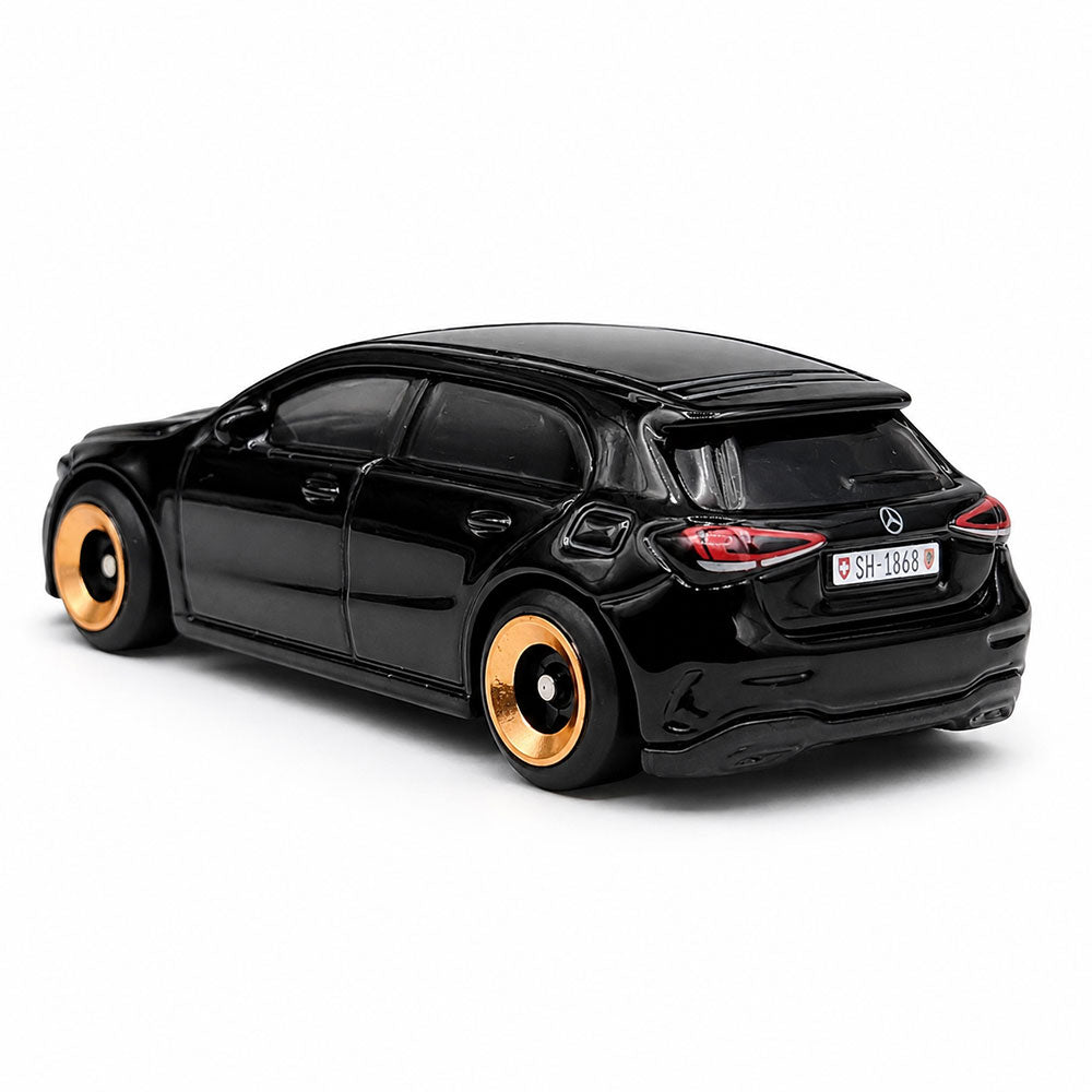 Hot Wheels ’19 Mercedes-Benz A-Class Black Gold Wheels Diecast 1:64 Compact Kings