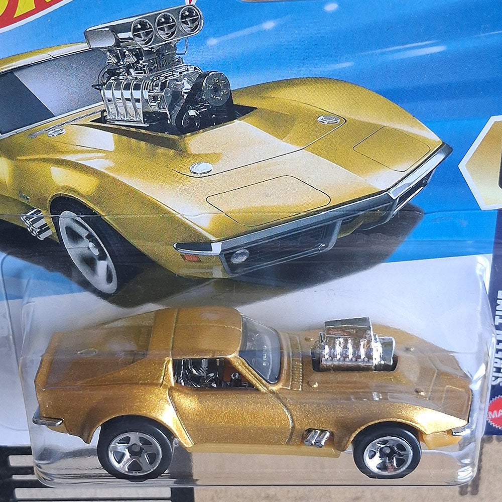 Hot Wheels 1968 Corvette Gas Monkey Garage Gold 1:64 Scale Diecast Vintage Muscle Car Model