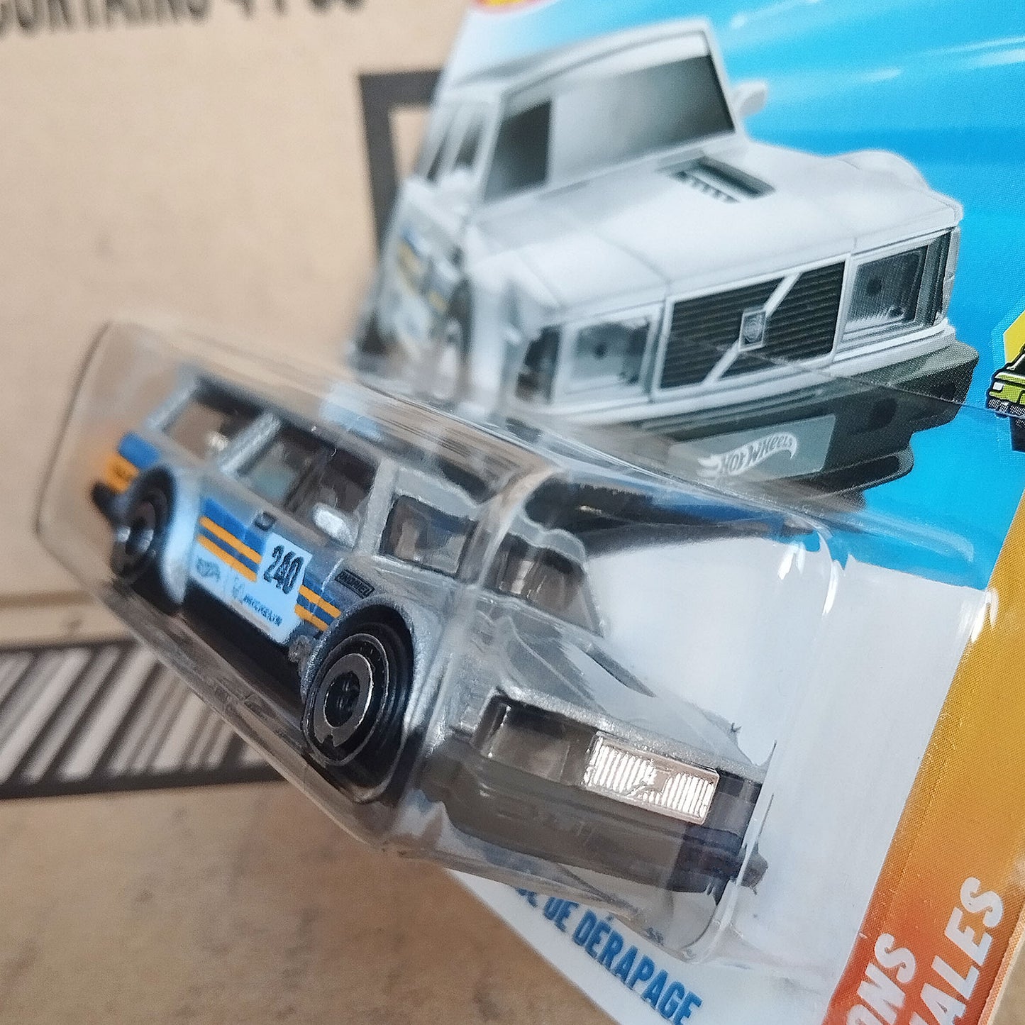 Hot Wheels Volvo 240 Drift Wagon Silver HW Wagons 1:64 Diecast Model Car