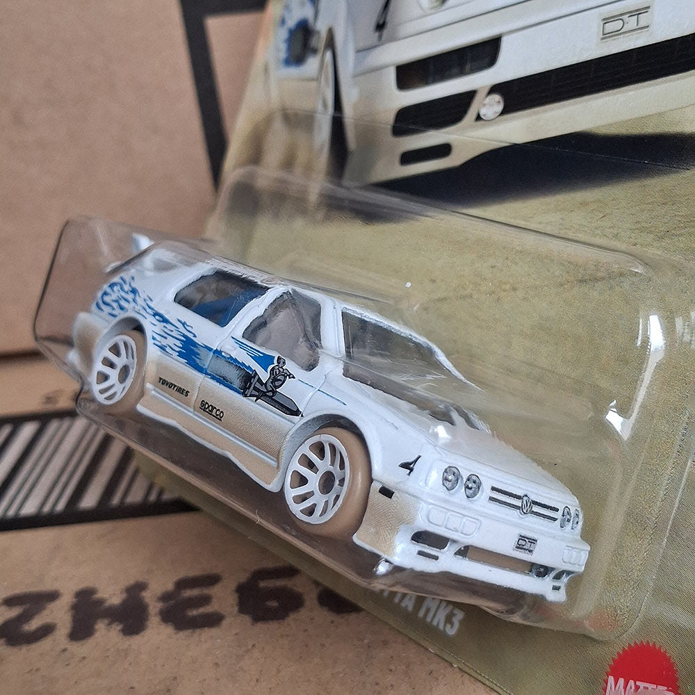 Hot Wheels Volkswagen Jetta MK3 Fast & Furious Race-Off Silver Series White 1:64 Diecast Model