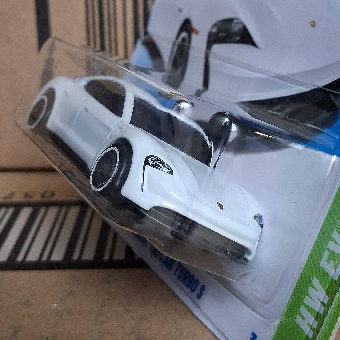 Hot Wheels Porsche Taycan Turbo S White HW EV 1:64 Diecast Model Car
