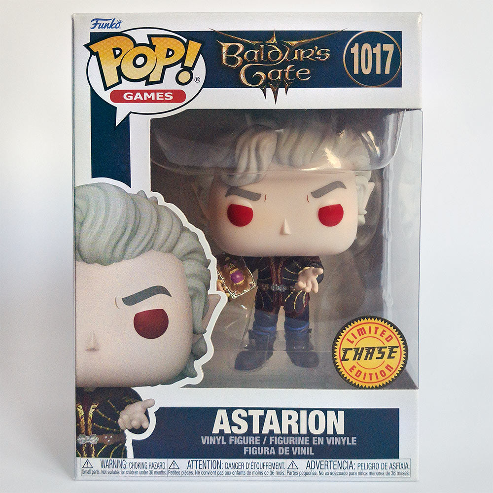 Funko Pop Astarion #1017 Baldur’s Gate 3 Chase edition vinyl collectible figure in box.