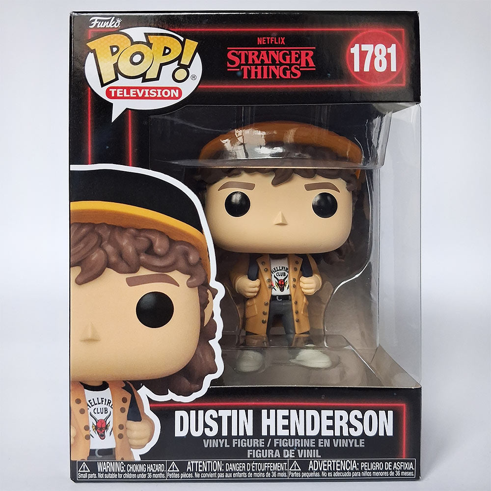Funko Pop Dustin Henderson #1781 Stranger Things vinyl collectible figure in box.