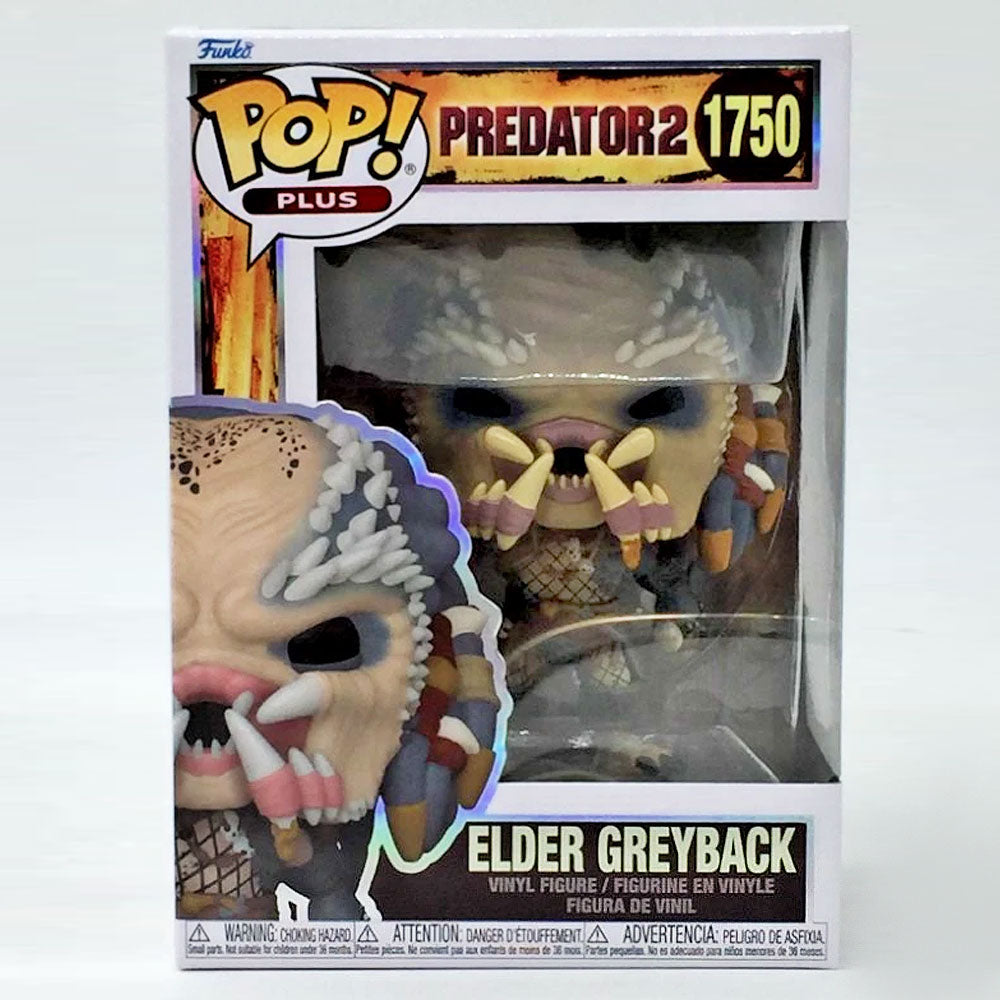 Funko Pop Plus Elder Greyback #1750 Predator 2 vinyl figure in box sci-fi collectible.