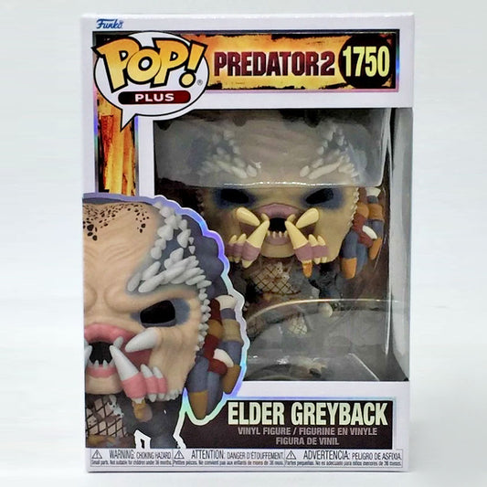 Funko Pop Plus Elder Greyback #1750 Predator 2 vinyl figure in box sci-fi collectible.