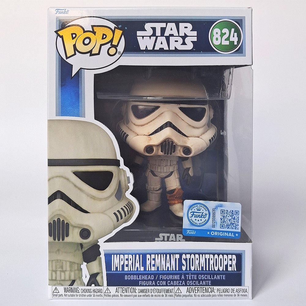Funko Pop Imperial Remnant Stormtrooper #824 Star Wars Mandalorian vinyl figure in box collectible.