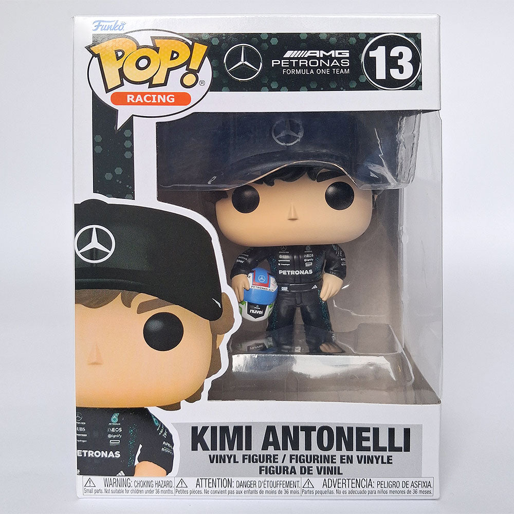 Funko Pop Kimi Antonelli #13 Mercedes AMG Petronas Formula 1 vinyl figure in box racing collectible.