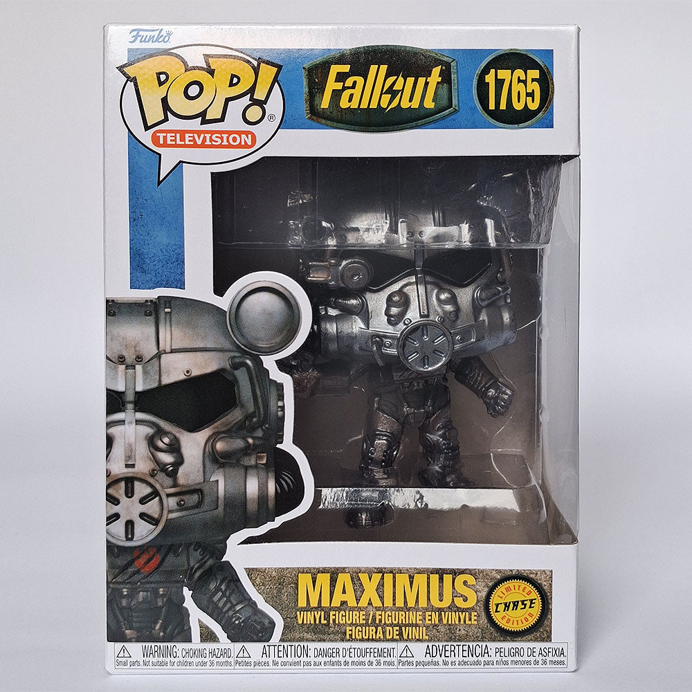 Funko Pop Maximus #1765 Fallout Power Armor Chase Edition vinyl figure in box collectible.