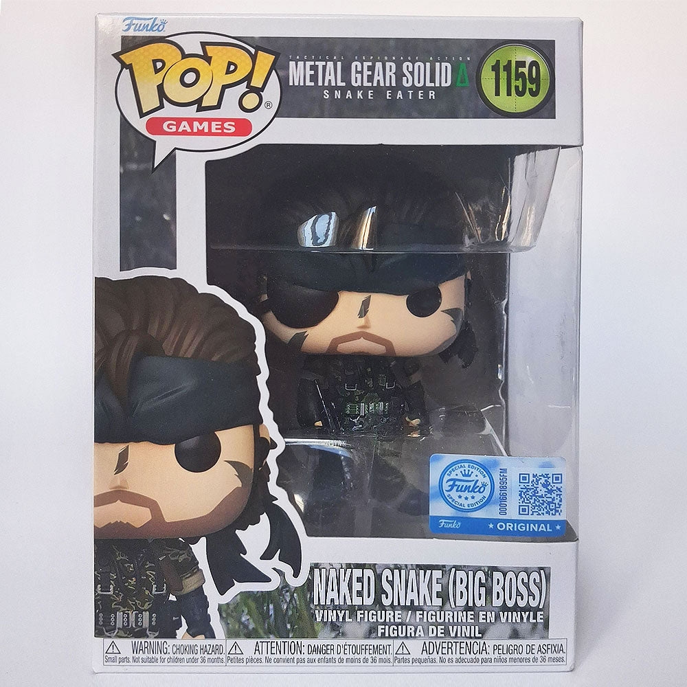 Funko Pop Naked Snake Big Boss #1159 Metal Gear Solid Snake Eater vinyl figure in box gaming collectible.