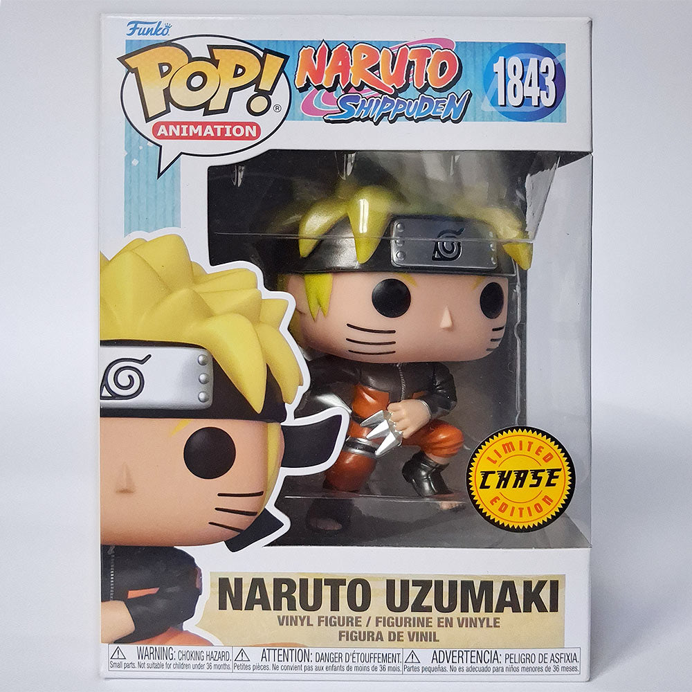 Funko Pop Naruto Uzumaki #1843 Chase edition Naruto Shippuden vinyl collectible figure in box.
