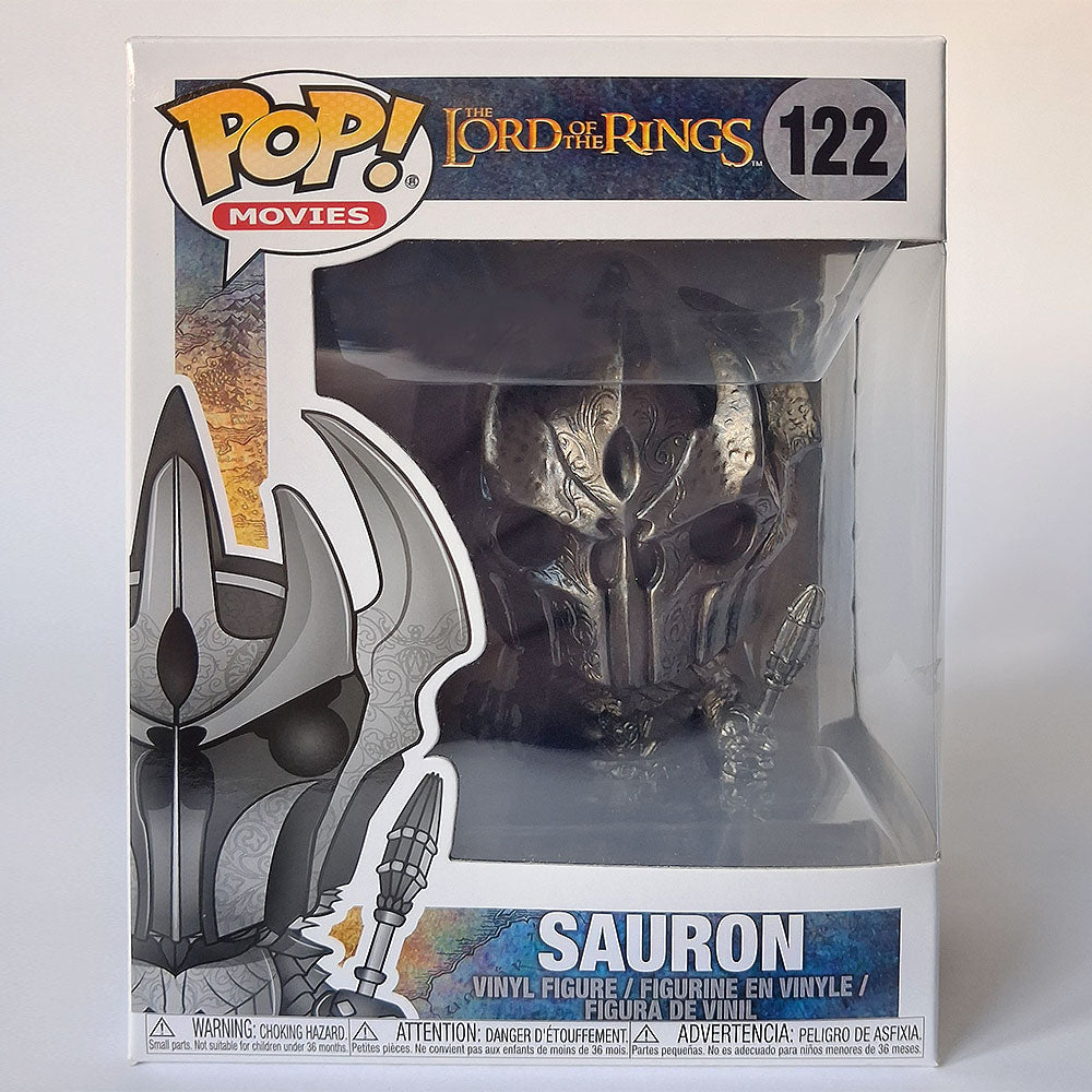 Funko Pop Sauron #122 Lord of the Rings vinyl figure collectible in box.