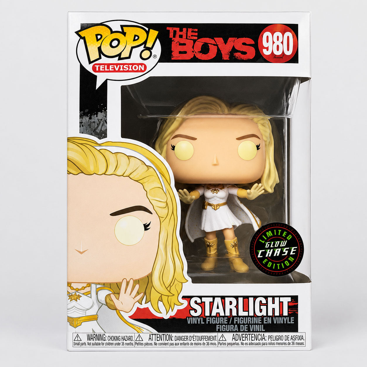 Funko Pop Starlight #980 Glow Chase edition vinyl figure from The Boys in original box.