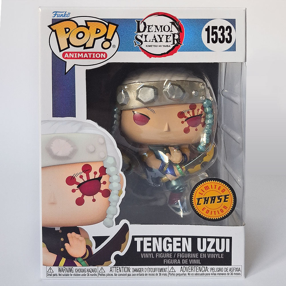 Funko Pop Tengen Uzui #1533 Chase Demon Slayer Kimetsu no Yaiba vinyl figure collectible in box.