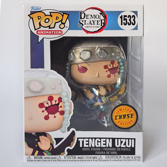 Funko Pop Tengen Uzui #1533 Chase Demon Slayer Kimetsu no Yaiba vinyl figure collectible in box.