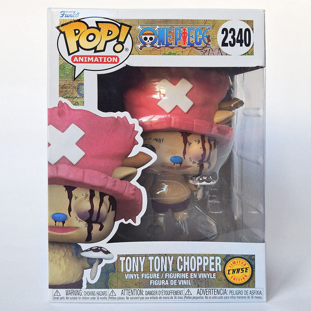 Funko Pop! Animation Chase vinyl figure of Tony Tony Chopper from One Piece, number 2340, in its original window box packaging.