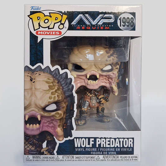 Funko Pop Wolf Predator #1998 AVP Requiem Alien vs Predator vinyl figure in box collectible.