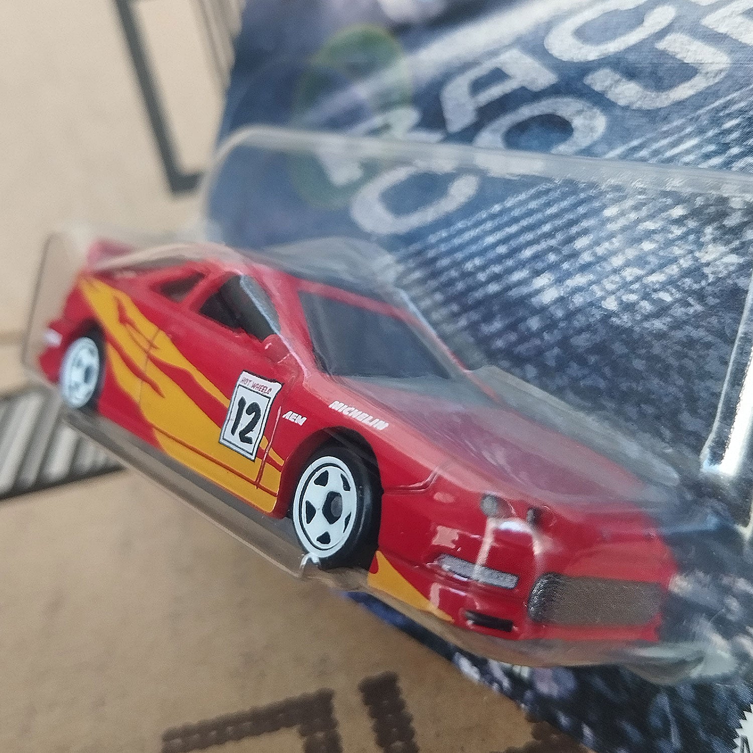 Hot Wheels 1996 Acura Integra GSR Fast and Furious 1/64 diecast car in original packaging front side view