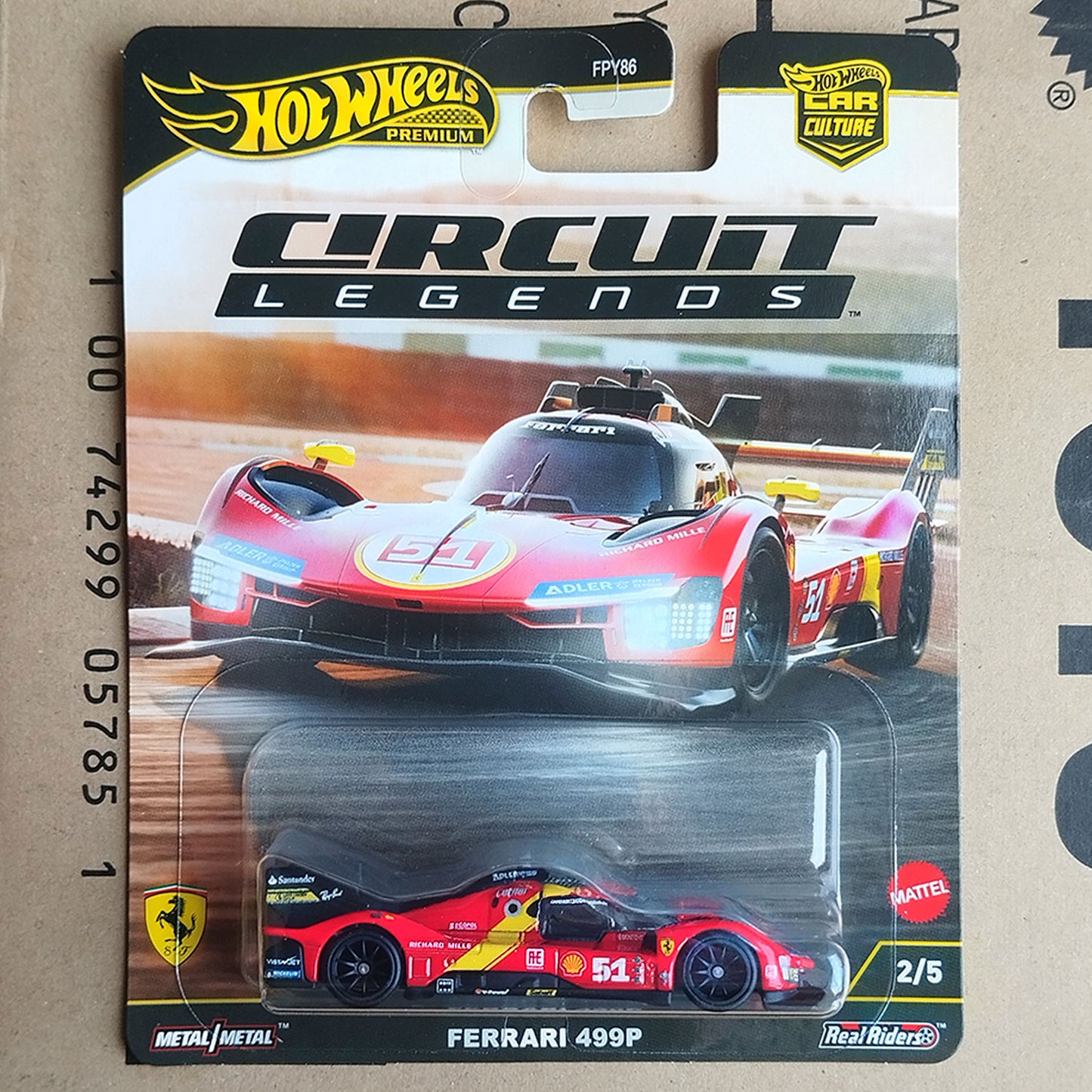Hot Wheels Ferrari 499P Circuit Legends premium diecast 1/64 race car in original packaging