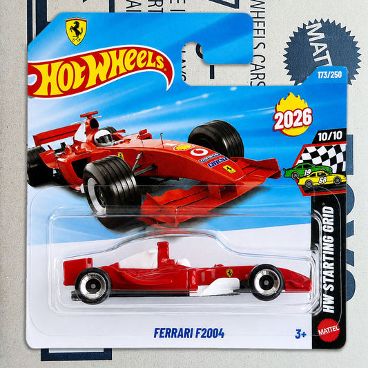 Hot Wheels Ferrari F2004 Formula 1 Red Diecast Race Car 2026