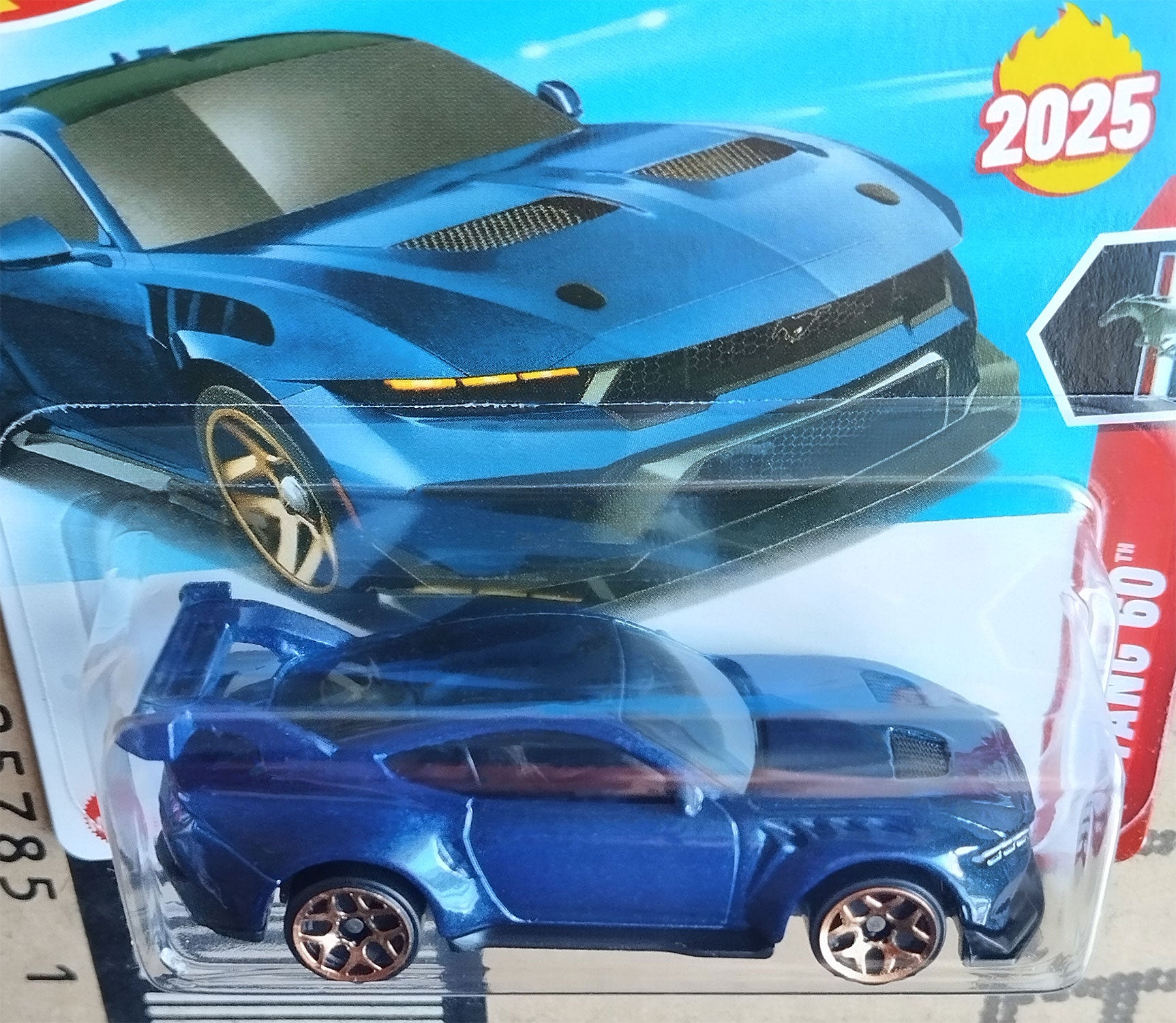 Hot Wheels Ford Mustang GTD Diecast 1/64 Scale Model in blister - Close Side View