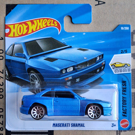 Hot Wheels Maserati Shamal Blue Die-Cast Model 1:64 Factory Fresh