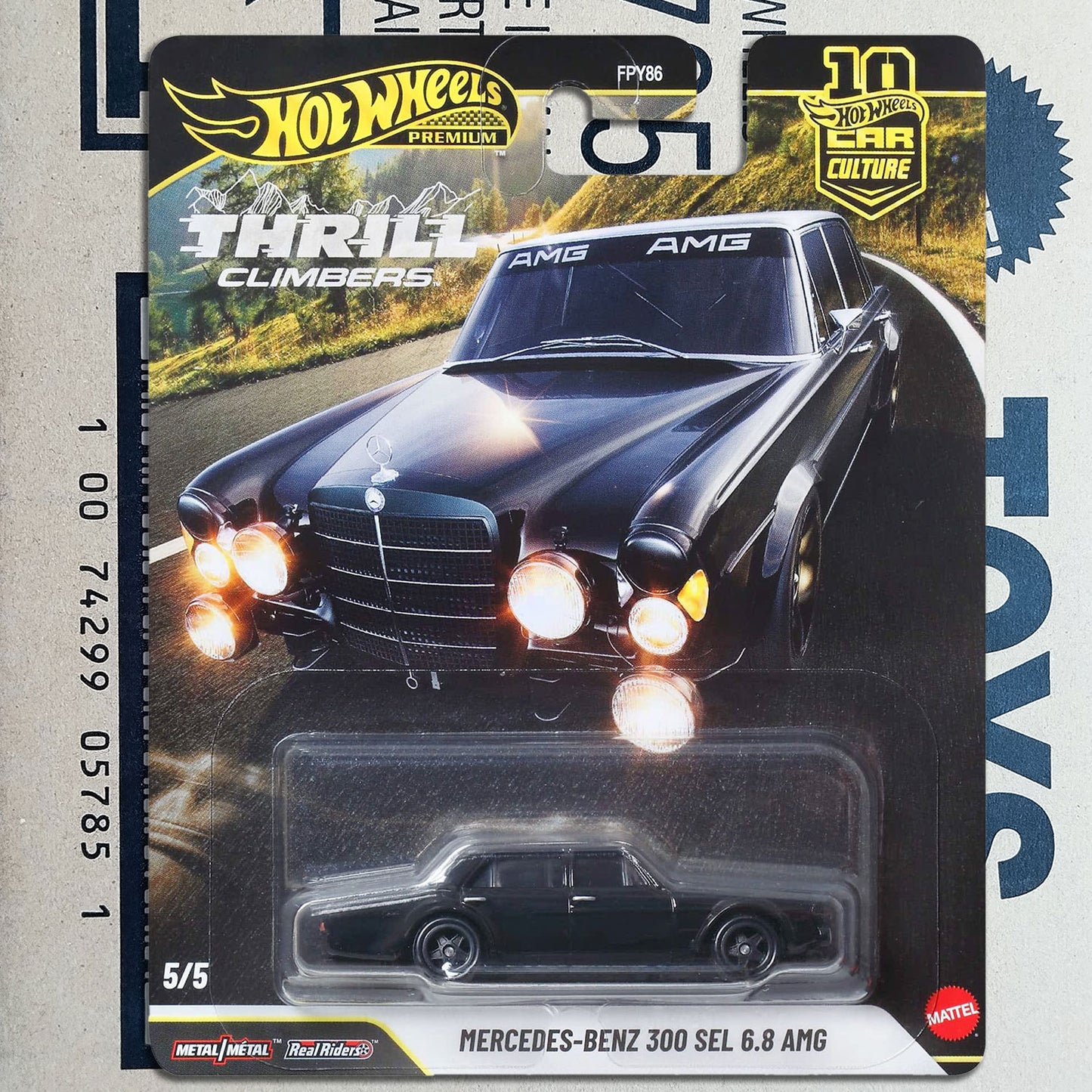 Hot Wheels Premium Mercedes-Benz 300 SEL 6.8 AMG Thrill Climbers 1:64 Diecast