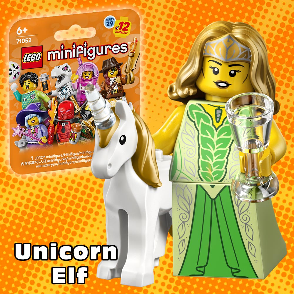 LEGO Minifigures Series 29 Unicorn Elf 71052 sealed unopened fantasy minifigure with unicorn accessory.