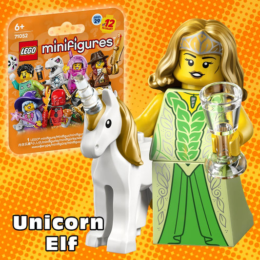 LEGO Minifigures Series 29 Unicorn Elf 71052 sealed unopened fantasy minifigure with unicorn accessory.