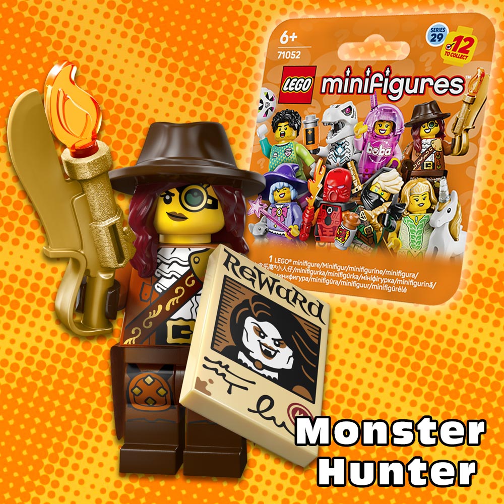 LEGO Minifigures Series 29 Monster Hunter sealed collectible figure with accessories