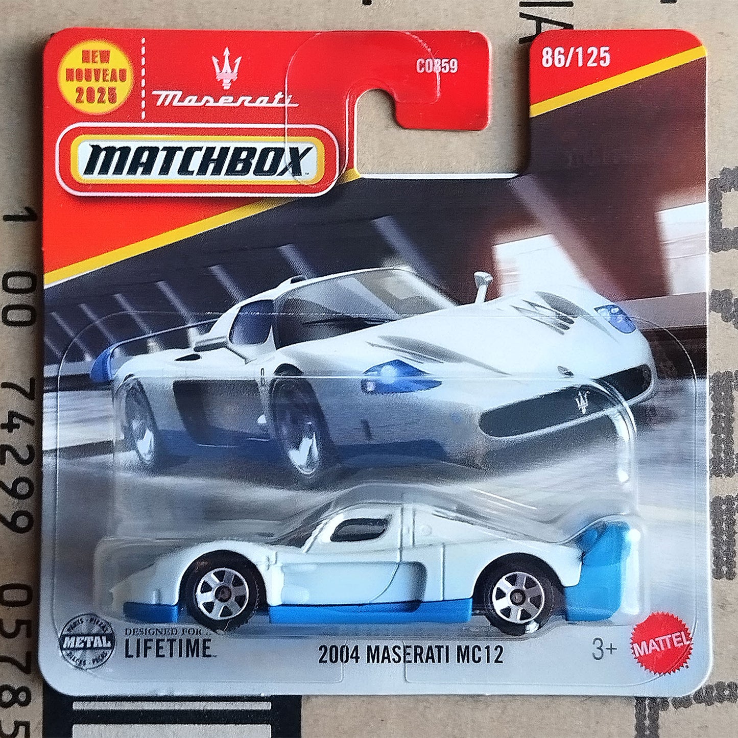 Matchbox 2004 Maserati MC12 White Blue Diecast Supercar 1:64 Collector