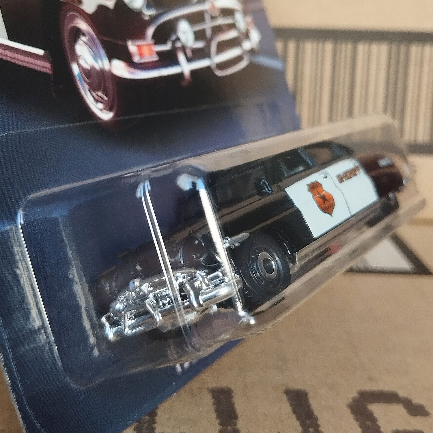 Rare Mtachbox Car American Vintage 1951 Hudson Hornet Police Diecast 1/64 Scale model-close front view