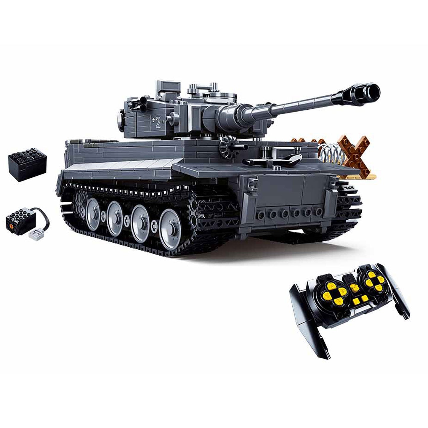 Sluban Tiger I RC tank building blocks set WWII German heavy tank