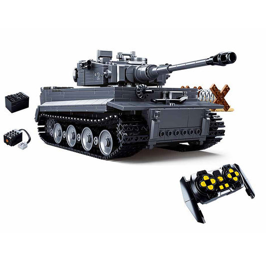 Sluban Tiger I RC tank building blocks set WWII German heavy tank