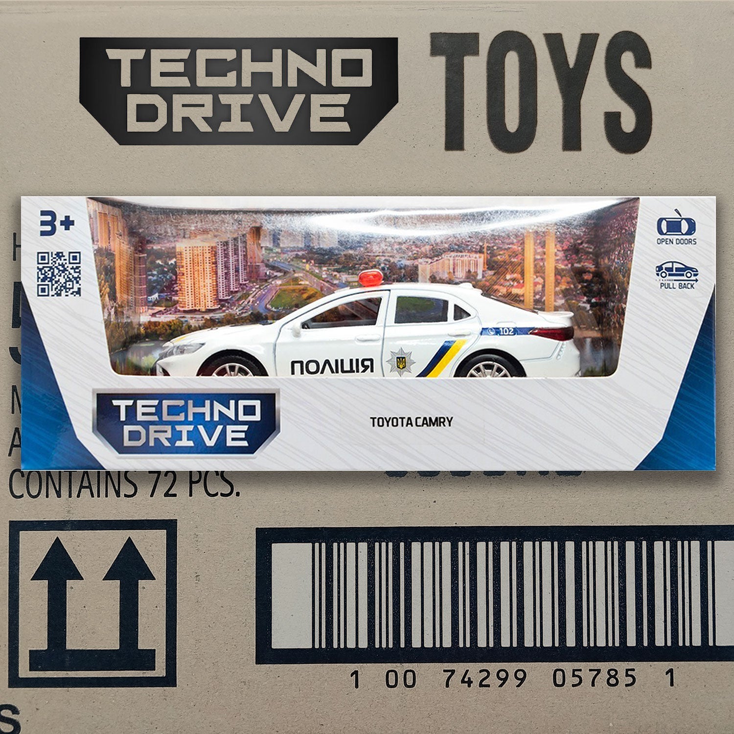 Toyota Camry Ukraine police car diecast 1:43 model car in original Techno Drive packaging
